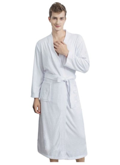 اشتري Unisex Hotel Spa Terry Bathrobe Free Size في الامارات