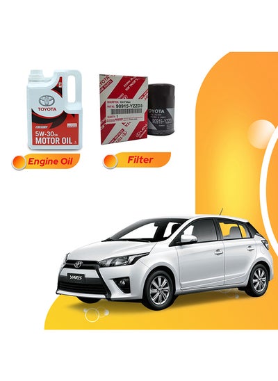 اشتري Yaris 4.5 Liters 20W50 Castrol Gtx Oil And Original Filter في الامارات