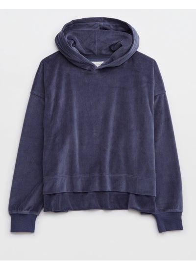 Buy Aerie Velour Cropped Hoodie in UAE