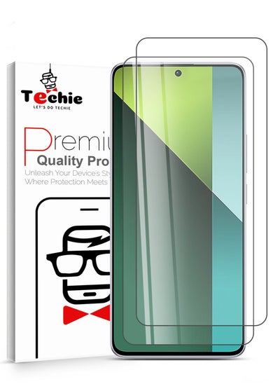 Buy 2 Pack HD Tempered Glass Screen Protector for Redmi Note 13 Pro - Anti Reflection Anti Bubbles 9H Hardness 0.33 mm Rounded Edges Easy Installation in Saudi Arabia