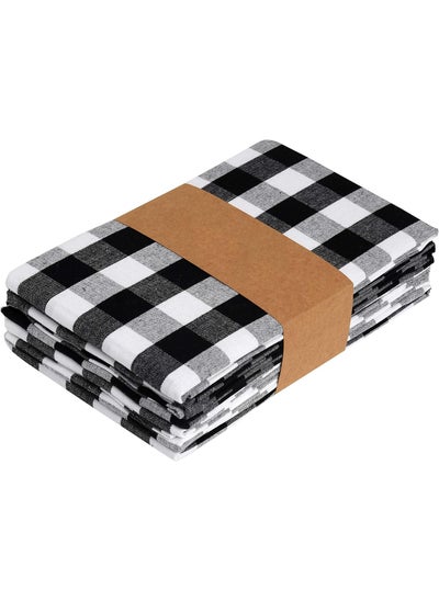 اشتري 6 Piece Home Kitchen Plaid Dish Towel Set في الامارات