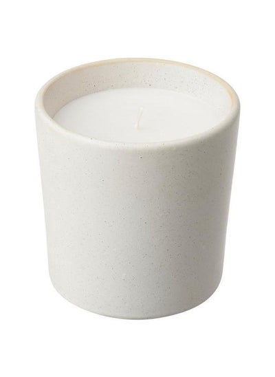 Buy Scented Candle In Ceramic Jar Scandinavian Woods White 50 Hr in Saudi Arabia