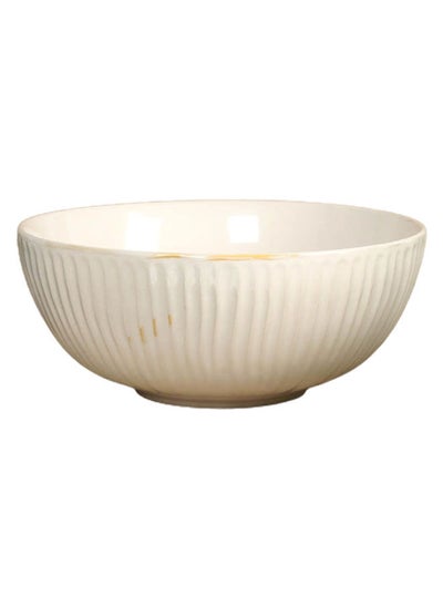 اشتري Gallery Porcelain Bowl, White – 26 cms في الامارات