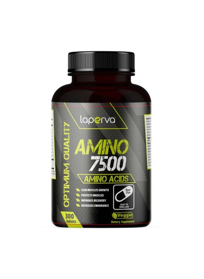 Buy Laperva Amino Tablets - 7500mg, 300 Tablets - Lean Muscle Growth, Stamina Boost, Vegetarian-Friendly - Essential Amino Acid Complex for Fitness and Recovery in UAE