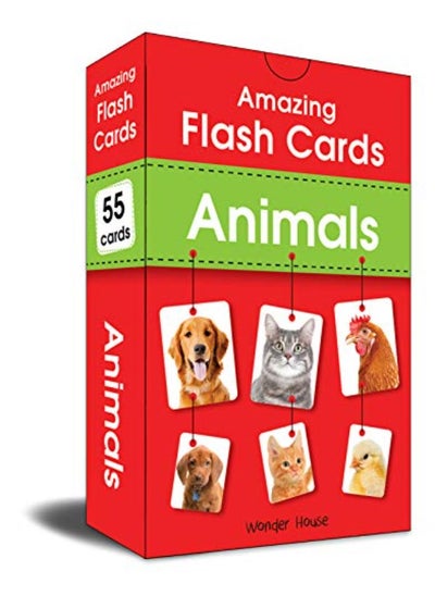 اشتري Amazing Flash Cards Animals: Early Development of Preschool Toddler (55 Cards) في الامارات