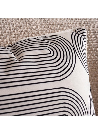 Buy Mortiz Printed Filled Cushion 45X45Cm - White in UAE