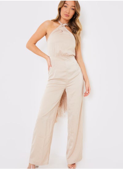 Buy Halter Neck Wide Leg Jumpsuit in Saudi Arabia