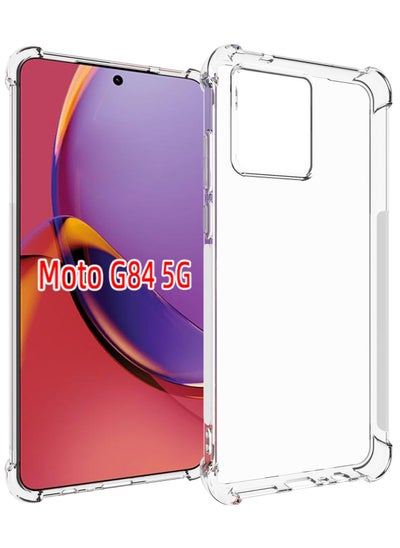 Buy Phone Case For Motorola Moto G84 5G Crystal Clear Ultra Slim Anti Scratch Shockproof Protective TPU Back Cover in Saudi Arabia