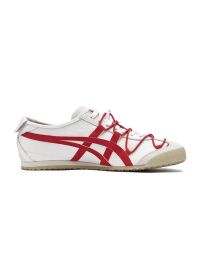 Buy Men and Women Mexico 66 Lace-up Shoes White/Red in UAE