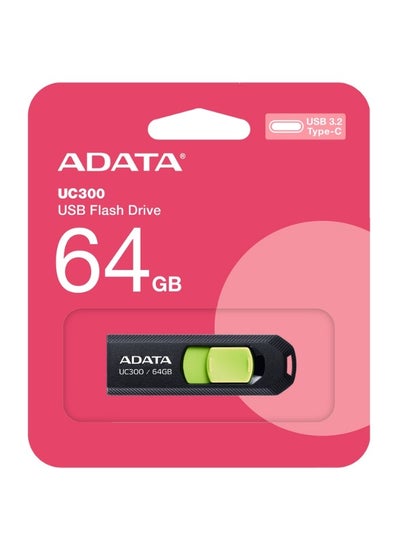 اشتري محرك أقراص فلاش ADATA UC300 سعة 64 جيجابايت USB 3.2 من النوع C | نقل بيانات خفيف الوزن وسريع في الامارات