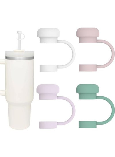 Buy 4 Straw Topper Caps for Stanley Cups – These silicone covers are designed to fit straws of 40 oz, 30 oz, and 10mm sizes. Made from food-grade silicone, they protect and cover your straws. Suitable for Stanley tumblers with handles. in UAE