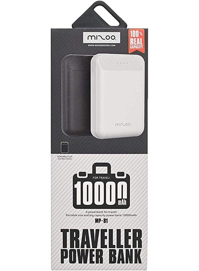 Buy Mizoo MP-81 Portable Size 10000mah Wired Power Bank - Black in Egypt