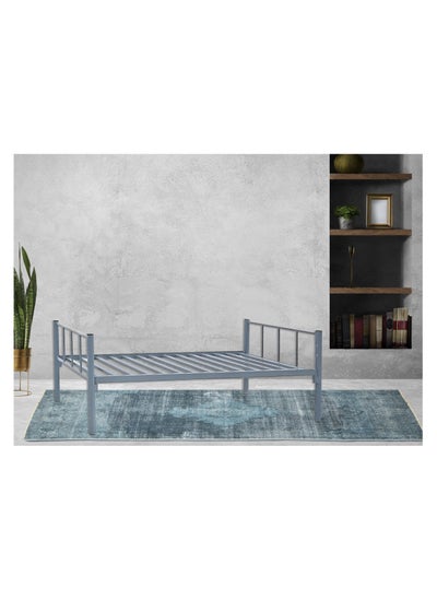 Buy INFINI HOMES Steel Heavy Duty Metal Single Bed without Mattress (Single, Grey, 190 X 90 X 70 CM) in UAE