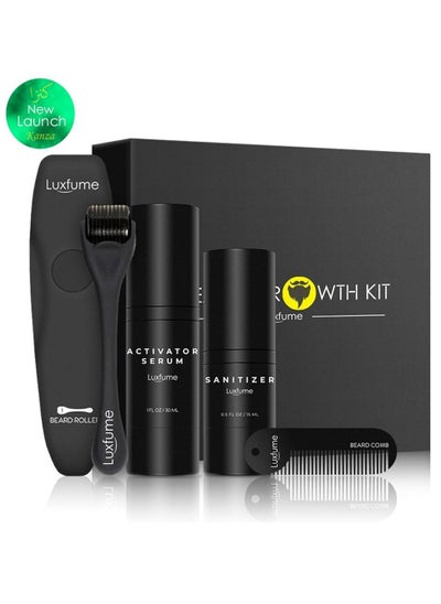 Buy Beard Growth Kit Beard Kit with Sanitizer Spray, Beard Roller, Hair Growth Activator Serum, Beard Comb for Effective Beard Grooming,Hair Growth Gifts for Men in UAE