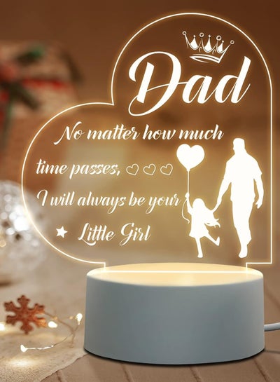 Buy Father's Day Gifts for Dad from Daughter Dad Birthday Gifts Father Daughter Gifts Acrylic Sleep Night Light with Base in Saudi Arabia