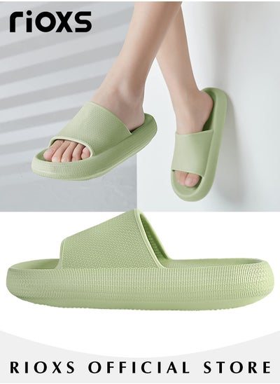 اشتري Slides for Women Men Pillow Slippers Non-Slip Bathroom Shower Sandals Soft Thick Sole Indoor and Outdoor Slides في الامارات