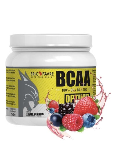 اشتري BCAA Optimize MDx+B3+B6+Zinc Forest Fruits 250g في الامارات