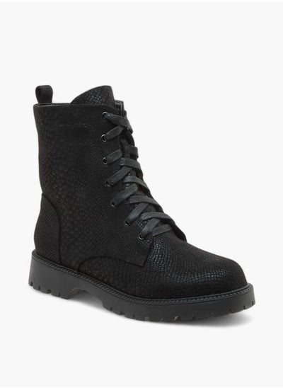 اشتري Women's Textured High Shaft Boots with Zip Closure في الامارات