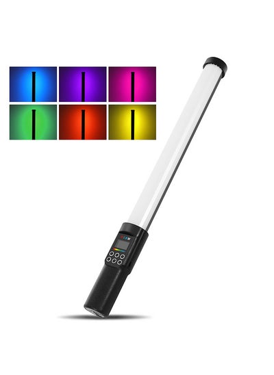 Buy Handheld RGB Light Tube LED Video Light Wand 3000K-6500K Dimmable 18 Lighting Effects Built-in Battery for Vlog Live Streaming Product Portrait Photography in UAE