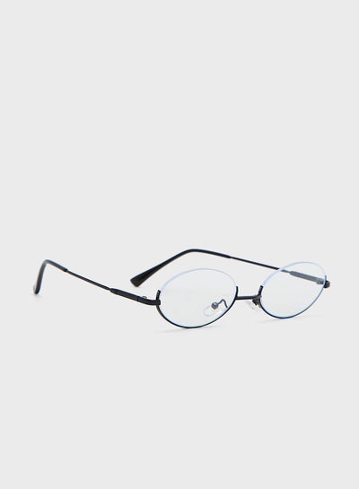 Buy Anti Blue Oval Lens Laptop Optic Glasses in UAE