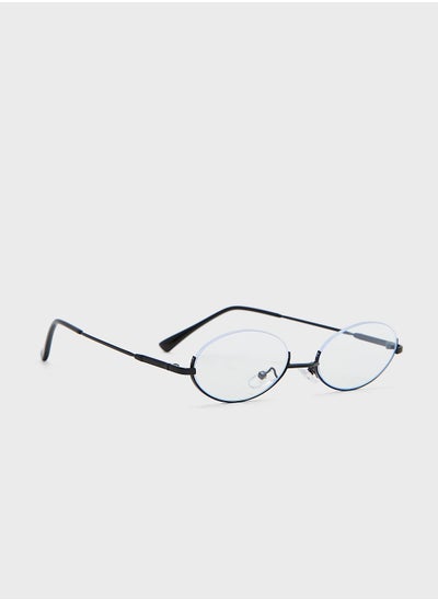 Buy Anti Blue Oval Lens Laptop Optic Glasses in UAE