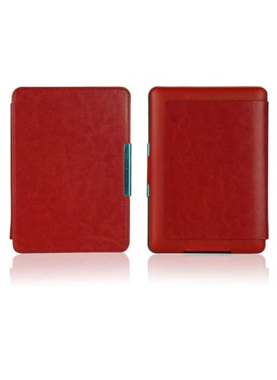 اشتري For Kindle Paperwhite 1/2/3 - Rubik Slim PU Leather Smart Case Cover For Kindle Paperwhite 1/2/3 Red في الامارات