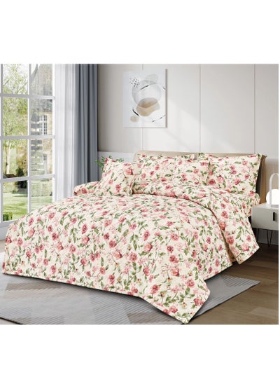 Buy Double summer quilt set mattress system 6 pieces medium fixed filling size 230 x 250 in Saudi Arabia