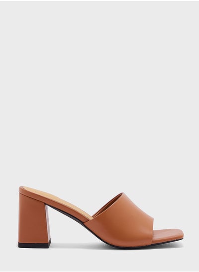 اشتري Wide Strap Mid Heel Sandals في الامارات