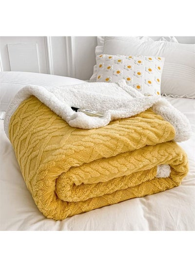 Buy COMFY SOFT & FLUFFY BLANKET/THROW YELLOW SHEEP in UAE