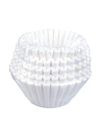 Buy Basket Coffee Filter White - Coffee filter size having 100 Pieces Disposable Paper Basket - Filter coffee can be used in Home at Office and for Travel Purposes as well. in UAE