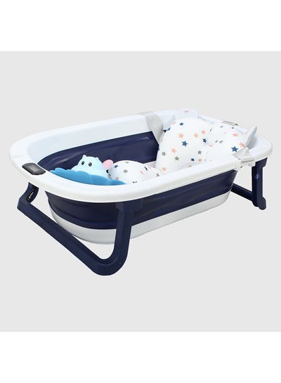 Buy Navy Foldable Baby Bathtub With Thermometer in Egypt