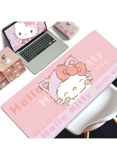 Buy Hello Kitty Gift For Girls Gaming Mouse Pad Extended Large Mat Desk Pad Stitched Edges Mousepad Long Mouse Pad And Non-Slip Rubber Base Mice Pad 800X300X4mm in UAE