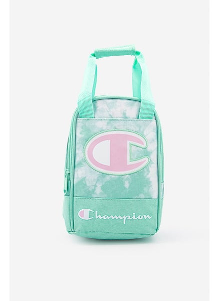 Buy Women Brand Logo Lunch Bag 25 H x 18 L x 8 W cm, Turquoise in UAE