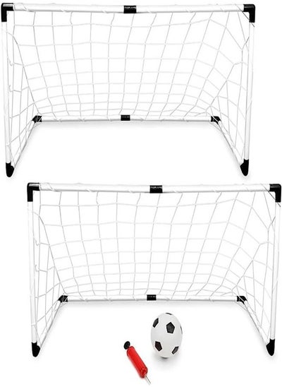 Buy Goolsky Sports 2-Pack Youth Soccer Goals with Soccer Ball and Pump | Portable Goals with Nets and 6" Ball with Pump | Kids Activity, Practice Size Equipment | Travel and Backyard Play Toy for Children in UAE