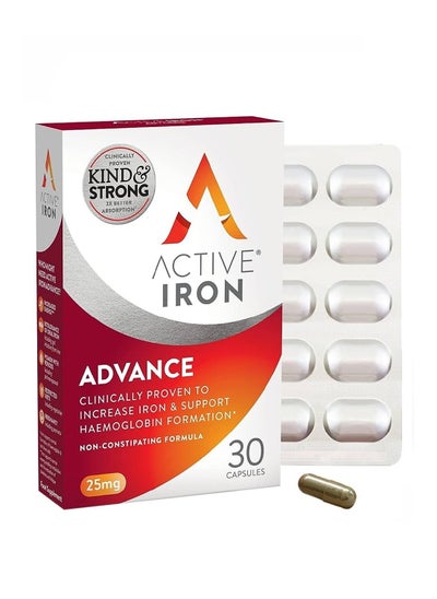 Buy Advance Active Iron 25mg Capsules 30's in UAE