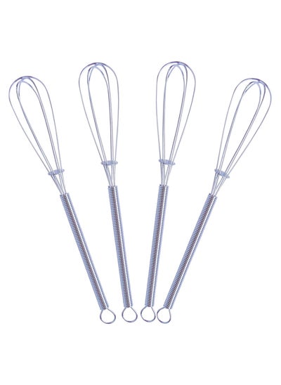 اشتري 4 Pcs 7 Inch Mini Whisk | Small Wire Kitchen Whisks - Small Sizes Make for Easier Whisking Action في الامارات