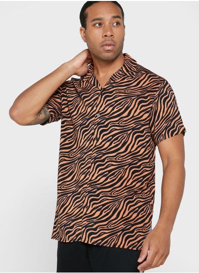 Buy Animal Print Regular Fit Shirt in Saudi Arabia