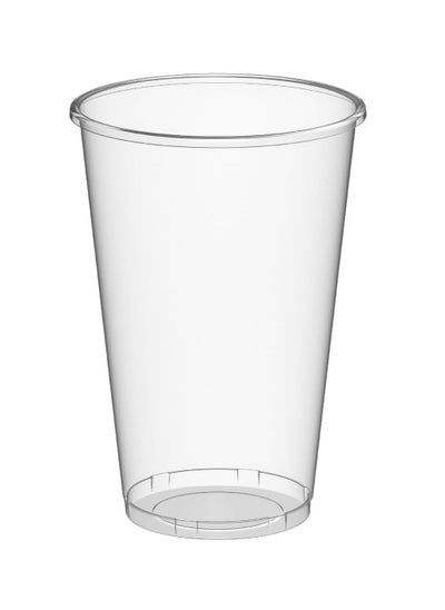 Buy 50-Piece Disposable Plastic Cup 12oz Clear in UAE