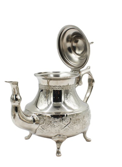 Buy Moroccan Arabic Traditional Silver Plated Tea Pot 23 X 25 cm in UAE