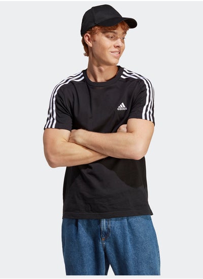 اشتري Essentials Single Jersey 3-Stripes T-Shirt في مصر