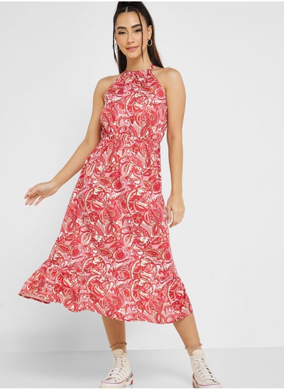 Buy Urban Minx Halter Neck Printed Dress in UAE