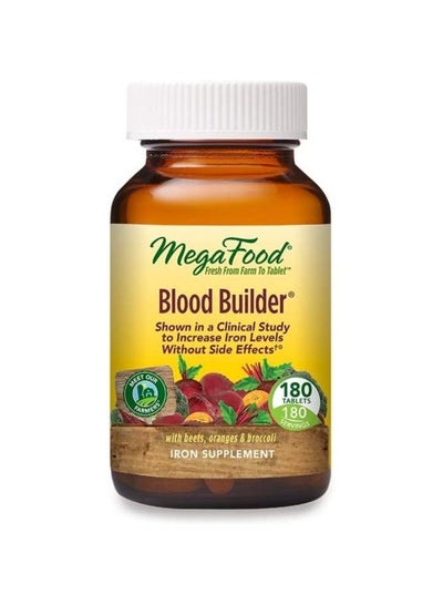 اشتري MegaFood - Blood Builder, Iron Supplement, Supports Energy and Red Blood Cell Production without Nausea or Constipation, Vegan, Gluten-Free, Non-GMO, 180 Tablets في الامارات