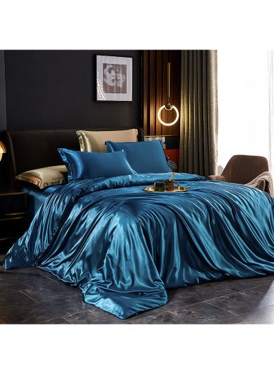 Buy European solid color double sided silk four-piece set. in UAE