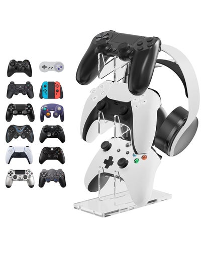 Buy Controller Stand and Headset Stand Controller Accessories with Crystal Texture Controller Stand Gaming Accessories  (White) in Egypt