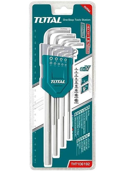 Buy Total THT106192 Hex Keys (1.5: 10 mm)- 9 Pieces in Egypt