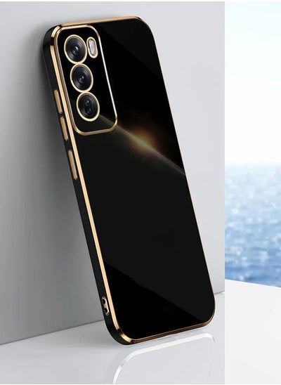 Buy Back Case Cover for OPPO Reno 12 5G Back Cover | Gold Electroplating Chrome | Raised Edges | Super Soft-Touch | Bumper Back Case for OPPO Reno 12 5G in Saudi Arabia