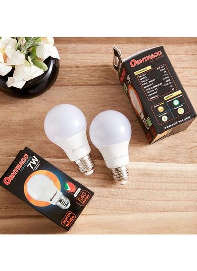 اشتري 2-Piece 7W E27 LED Bulb Set 12.5 x 11.5 cm في الامارات