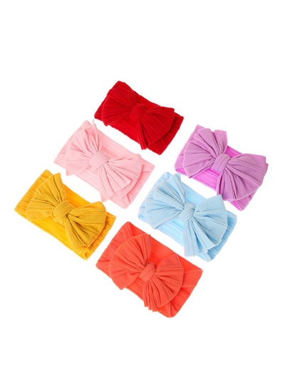 اشتري Baby hair band Baby Skin soft jacquard super elastic headband 6 pieces في السعودية