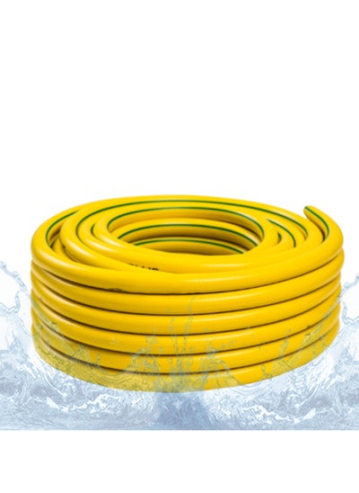 Buy Yellow Garden Hose 1/2 Inch Three Layer Heavy Duty Pvc Pipe in UAE