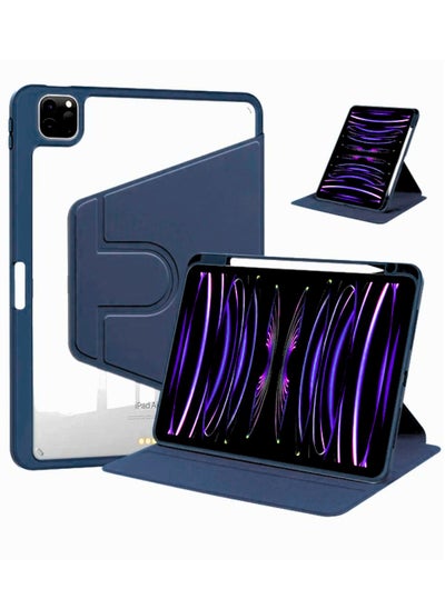 Buy iPad 11 Pro Case with Built-in Pencil Holder, 360 Degree Folding Stand Cover, Wake/Sleep Unlock and Flexible Viewing Angles, Green in Saudi Arabia